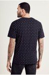 True Religion mens All Over Monogram Tee T Shirt, Black, X-Large US