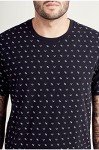 True Religion mens All Over Monogram Tee T Shirt, Black, X-Large US