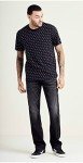 True Religion mens All Over Monogram Tee T Shirt, Black, X-Large US