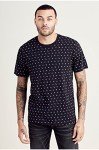 True Religion mens All Over Monogram Tee T Shirt, Black, X-Large US