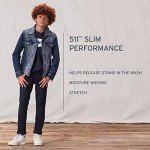 Levi's Boys' 511 Slim Fit Performance Jeans, Well Worn, 5