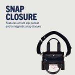 True Religion Tote, Women's Mini Travel Shoulder Bag with Adjustable Strap, Black Denim