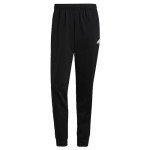 adidas mens Essentials Warm-Up Tapered 3-Stripes Track Pants, Black/White, Small US