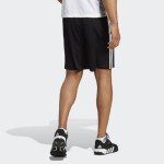 adidas Men's Essentials Pique 3-Stripes Training Shorts, Black/White, Medium