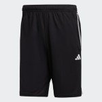 adidas Men's Essentials Pique 3-Stripes Training Shorts, Black/White, Medium