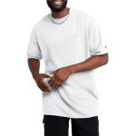 Champion Mens Classic T-shirt, Everyday Tee For Men, Comfortable Soft (Reg. Or Big & Tall), White, Large US