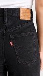 Levi's Women's Ribcage Wide Leg Jeans, Rosie Posie, Black, 25