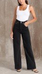 Levi's Women's Ribcage Wide Leg Jeans, Rosie Posie, Black, 25