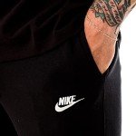 Nike Men's Sportswear Open Hem Club Pants, Black/White, Large