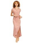 Billabong womens Lovely Ways Button Front Midi Casual Dress, Red Clay, Large US
