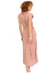 Billabong womens Lovely Ways Button Front Midi Casual Dress, Red Clay, Large US