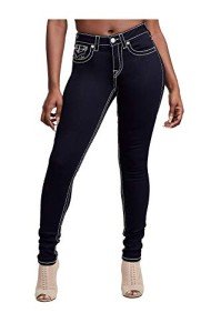 True Religion Women's Jennie Mid Rise Curvy Fit Skinny Ankle Jean, Sample Body Rinse, 34