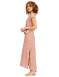 Billabong womens Lovely Ways Button Front Midi Casual Dress, Red Clay, Large US