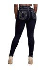 True Religion Women's Jennie Mid Rise Curvy Fit Skinny Ankle Jean, Sample Body Rinse, 34