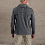 Carhartt Men's Force Sun Defender Lightweight Long-Sleeve Hooded Logo Graphic T-Shirt, Steel