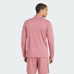 adidas Men's Train Essentials Quarter-Zip Long Sleeve T-Shirt, Preloved Crimson