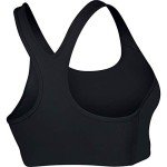 Women's Nike Swoosh Sports Bra, Sports Bra for Women with Compression & Medium Support, Black/White, M