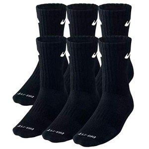 Nike Plus Cushion Crew Socks - 6 Pack Black