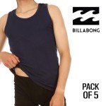 Billabong Mens Undershirts 5 Pack Lightweight Tank Tops for Men Classic Ribbed Cotton