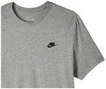 Nike Men's NSW Club Tee, Dark Grey Heather/Black, Small
