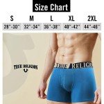 True Religion Mens Underwear Stretch Modal Boxer Briefs for Men Pack of 4 Blue/Gold