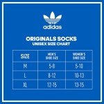 adidas Originals Trefoil Cushioned Crew Socks (3-Pair), Semi Lucid Blue/Clay Strata Brown/Grey Six, Large