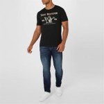 True Religion Men's Short Sleeve Metallic Buddha Tee, Black, XXXL