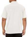 Quiksilver Men's Tahiti Palms 4 Button Up Floral Collared Shirt, White, XL