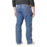 Levi Strauss Signature Gold Men's Relaxed Fit Flex Jeans (Available in Big & Tall), Medium Indigo-Waterless, 38W x 32L