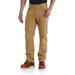Carhartt Men's Rugged Flex Rigby Five Pocket Pant, Hickory, 32W X 34L