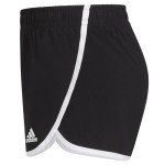 adidas Girls' Elastic Waistband Retro Woven Gym Shorts, Black