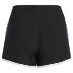 adidas Girls' Elastic Waistband Retro Woven Gym Shorts, Black
