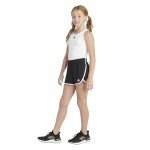 adidas Girls' Elastic Waistband Retro Woven Gym Shorts, Black