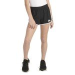 adidas Girls' Elastic Waistband Retro Woven Gym Shorts, Black