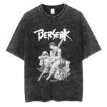 Y2K Tops Men's 90s Vintage Berserk Anime Graphic Shirts Summer Casual Tee Streetwear Harajuku Top Tshirt (L,XXL,XX-Large)