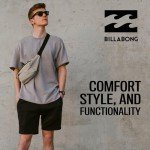 Billabong Big and Tall Shorts for Men – Casual Lounge Cotton Stretch Shorts, Loose Fit Baggy Oversized Shorts Light Grey