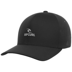 Rip Curl Men's Standard Vaporcool Flexfit Baseball Hat, Black