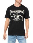 True Religion Men's SRS Puff Crew TEE, Jet Black