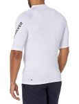 Quiksilver mens All Time Short Sleeve Rashguard Upf 50 Sun Protection Surf Rash Guard Shirt, White, X-Small US