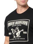 True Religion Men's SRS Puff Crew TEE, Jet Black