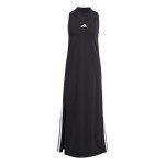 adidas Women's Essentials 3-Stripes Long Racerback Dress, Black/White