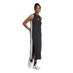 adidas Women's Essentials 3-Stripes Long Racerback Dress, Black/White