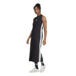adidas Women's Essentials 3-Stripes Long Racerback Dress, Black/White