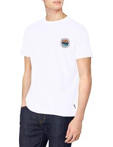 Billabong Men's Classic Short Sleeve Premium Logo Graphic Tee T-Shirt, Walled White