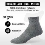True Religion Mens Socks Ankle Socks for Men Quarter Premium Athletic Men's Socks, 12 Pairs Multi, Shoe Size 8-12