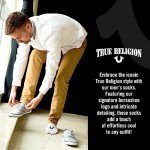 True Religion Mens Socks Ankle Socks for Men Quarter Premium Athletic Men's Socks, 12 Pairs Multi, Shoe Size 8-12