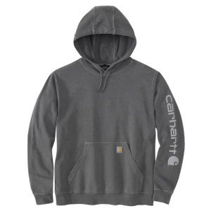 Carhartt Men's Relaxed Fit Midweight Garment Dyed French Terry Graphic Sweatshirt, Shadow
