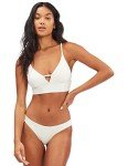 Billabong womens Classic V Neck Cami Bikini Top, Salt Crystal, Large US