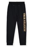 True Religion Boys Sweatshirts and Sweatpants for Kids 2 Piece Clothing Set Fleece Hoodie and Jogger Pants (US, Numeric, 8, Regular, Black-Gold)