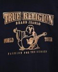 True Religion Boys Sweatshirts and Sweatpants for Kids 2 Piece Clothing Set Fleece Hoodie and Jogger Pants (US, Numeric, 8, Regular, Black-Gold)